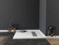 Поддон для душа Aquanet Delight 90x90 белый камень, с сифоном