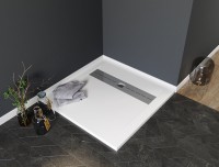 Поддон для душа Aquanet Delight 90x90 белый камень, с сифоном
