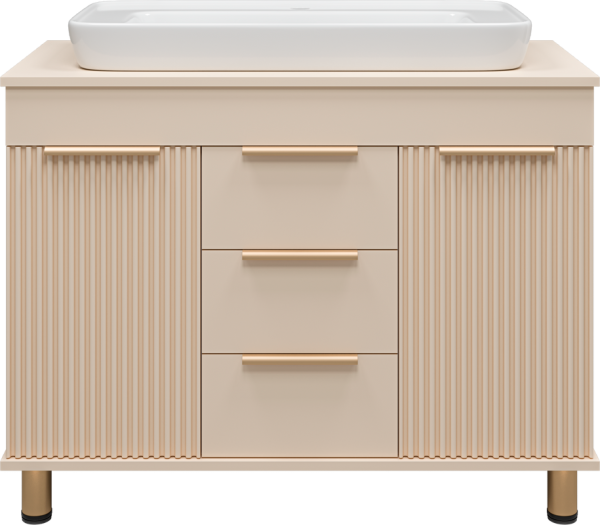 Тумба под раковину Brevita Enfida 100 напольная, бежевая