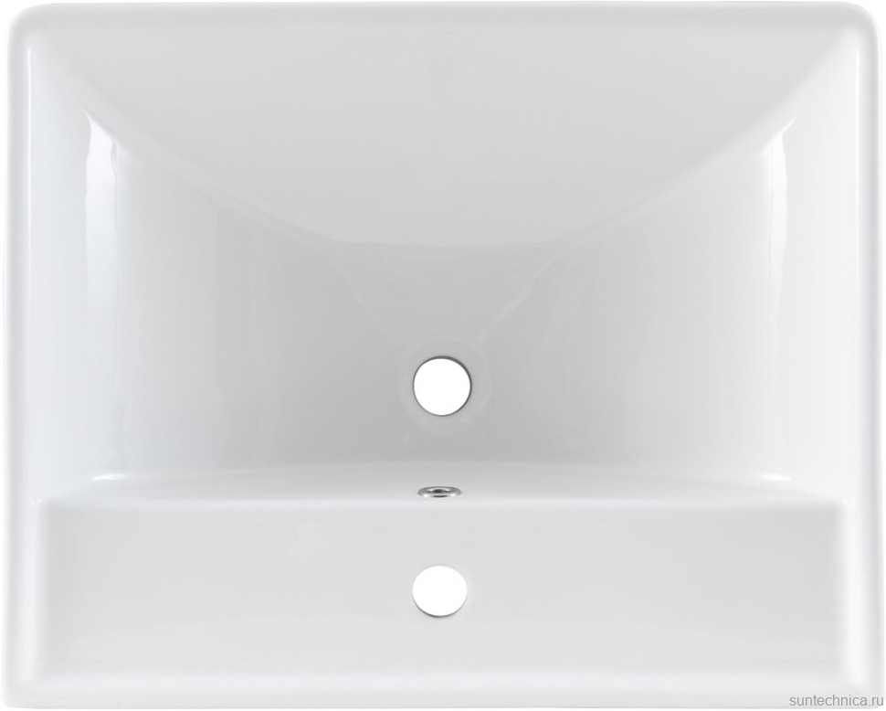 Тумба с раковиной Aquanet Оптима 60 подвесная, дуб рустикальный, белый сатин