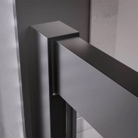 Душевой уголок Veconi Premium Trento PTC-20B 100x90, профиль черный матовый, стекло прозрачное