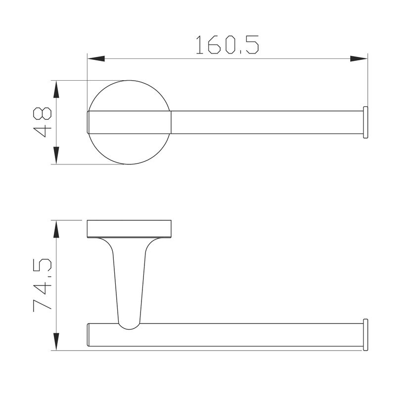 Держатель для туалетной бумаги Wonzon & Woghand Simple WW-6516-BGM темный графит