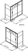Шторка на ванну Aquanet Practic 160x70