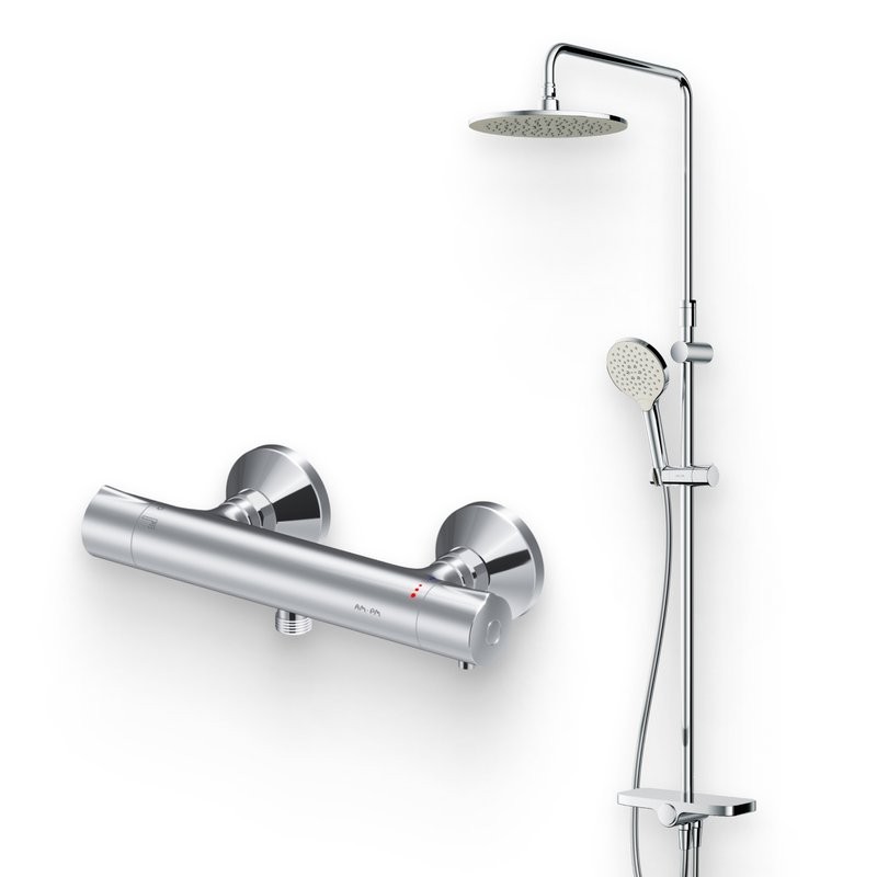 Душевой комплект Термостат AM.PM Like F8040000 + Стойка F0780200
