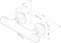 Душевой комплект Термостат AM.PM Like F8040000 + Стойка F0780200