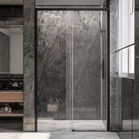 Дверь для душевого уголка Veconi Premium Trento PTD-40B 130 см, профиль черный матовый, стекло прозрачное