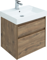 Тумба с раковиной Aquanet Nova Lite 60 дуб рустикальный, 2 ящика