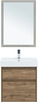 Тумба с раковиной Aquanet Nova Lite 60 дуб рустикальный, 2 ящика