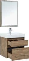 Тумба с раковиной Aquanet Nova Lite 60 дуб рустикальный, 2 ящика