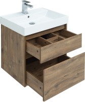 Тумба с раковиной Aquanet Nova Lite 60 дуб рустикальный, 2 ящика