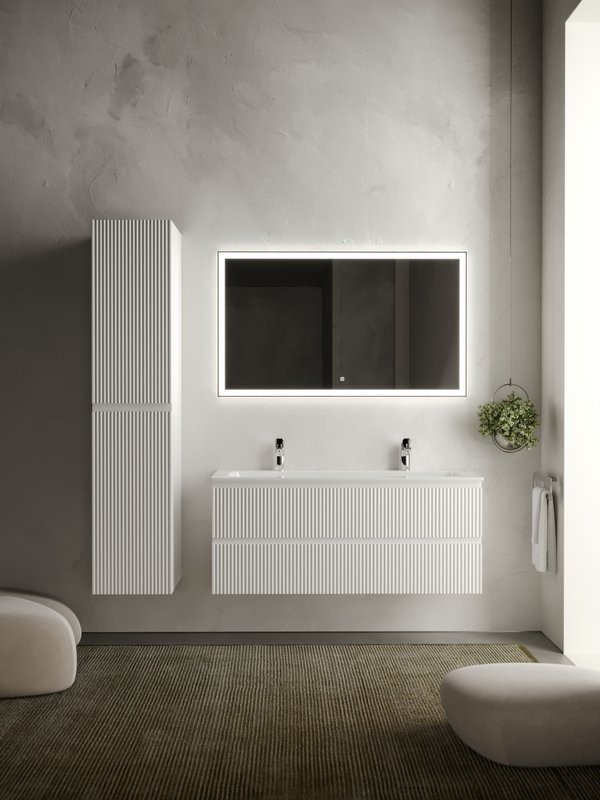 Тумба с раковиной Sancos Snob R 120 см, bianco, раковина CN7016