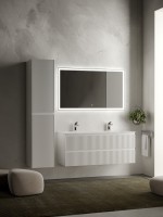 Тумба с раковиной Sancos Snob R 120 см, bianco, раковина CN7016
