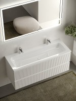 Тумба с раковиной Sancos Snob R 120 см, bianco, раковина CN7016
