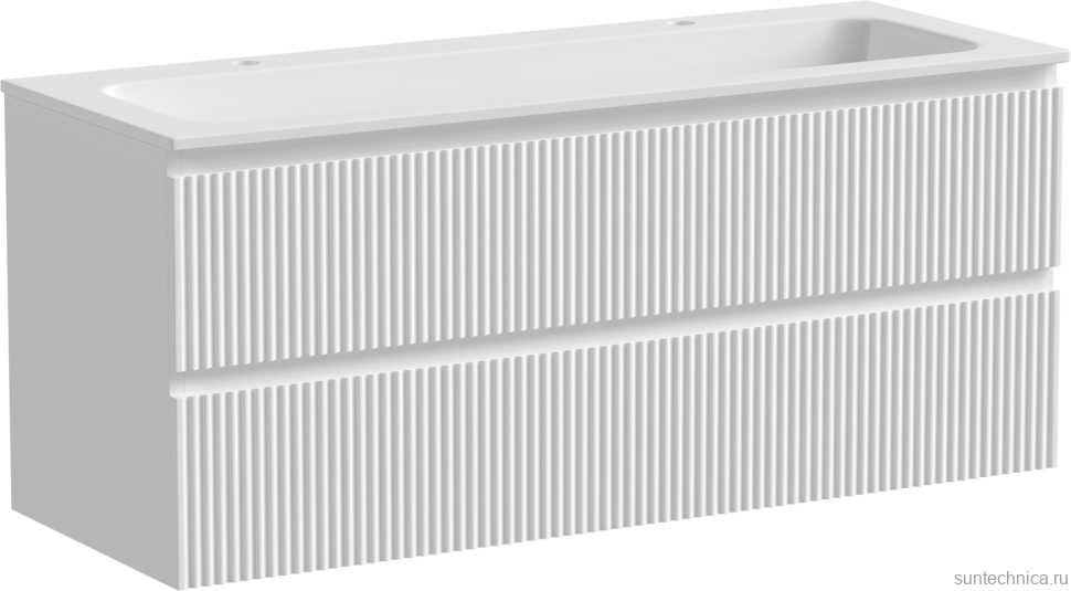 Тумба с раковиной Sancos Snob R 120 см, bianco, раковина CN7016