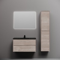 Мебель для ванной комнаты Sancos Marmi 2.0 90 дуб галифакс натуральный, раковина CN7002MB