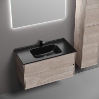 Мебель для ванной комнаты Sancos Marmi 2.0 90 дуб галифакс натуральный, раковина CN7002MB