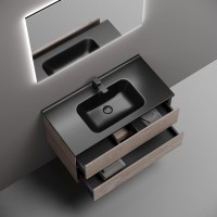 Мебель для ванной комнаты Sancos Marmi 2.0 90 дуб галифакс натуральный, раковина CN7002MB