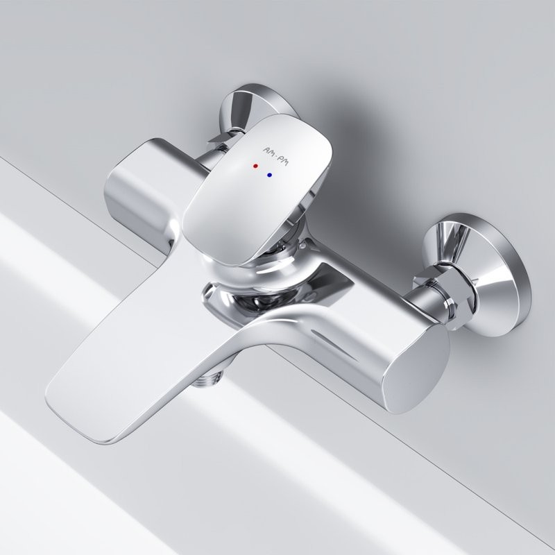 Душевой комплект Смеситель AM.PM Spirit V2.0 F70A10000 + Стойка Gem F0790000