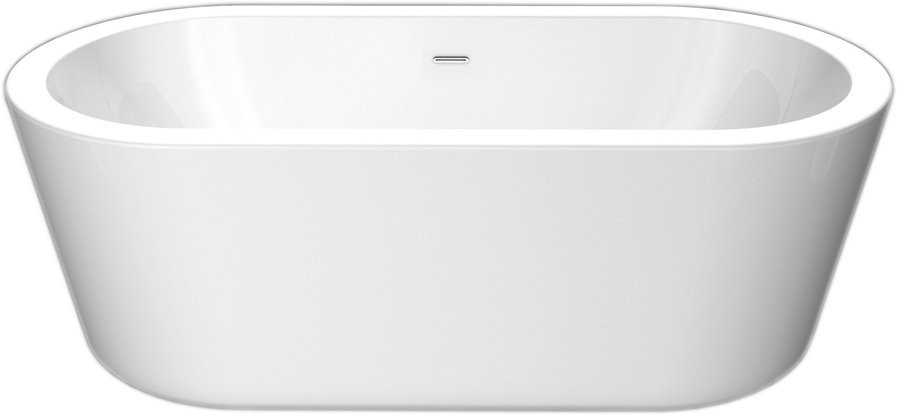 Акриловая ванна BelBagno BB12-1775 180x80 см, отдельностоящая, белая, овальная