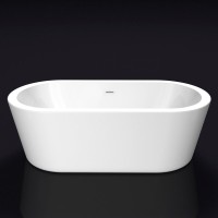 Акриловая ванна BelBagno BB12-1775 180x80 см, отдельностоящая, белая, овальная