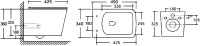 Комплект Унитаз подвесной Ceruttispa Maiella Aria UF CT10480 безободковый, с микролифтом + Инсталляция Geberit Duofix Delta 458.163.21.1 с кнопкой смыва, хром