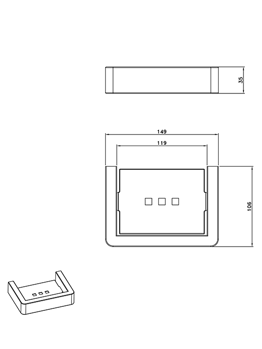 Мыльница AltroBagno Aperto 080705 MB настенная, черная