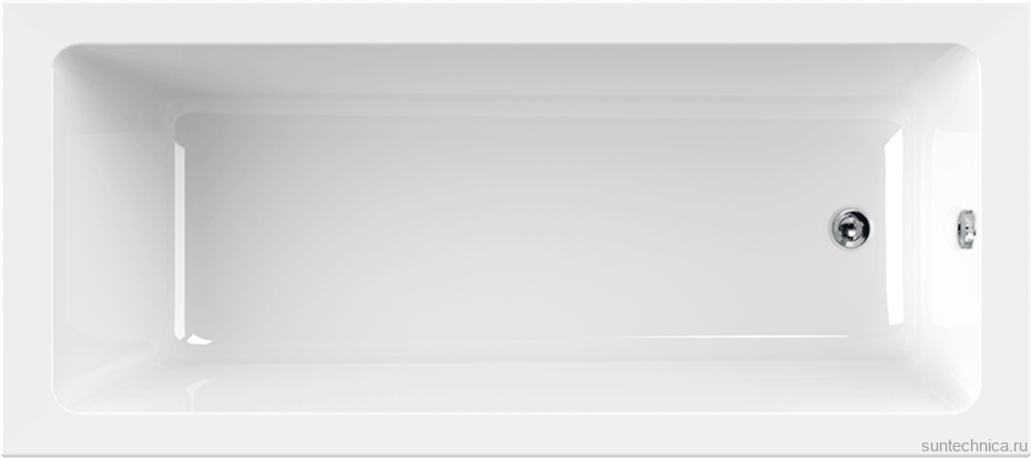 Акриловая ванна Cezares Plane Solo Mini 170x70 см, пристенная, белая, на ножках
