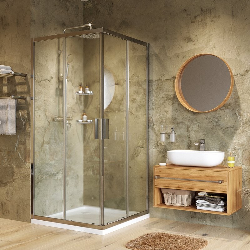 Комплект Душевой уголок Wasserkraft Lippe 45S03 + Стойка A16501