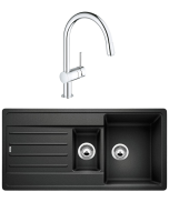 Комплект Мойка Blanco Legra 6 S антрацит + Смеситель Grohe Minta 3291800E хром