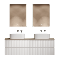 Мебель для ванной комнаты Sancos Snob R 160 bianco, столешница бежевая TT160A2, раковина CN6052