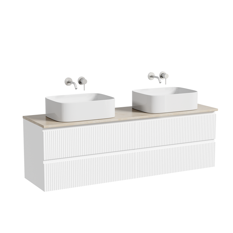 Мебель для ванной комнаты Sancos Snob R 160 bianco, столешница бежевая TT160A2, раковина CN6052