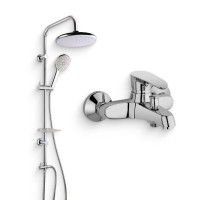Душевой комплект Смеситель Paini Palermo PACR111KM + Стойка RS 50CR191B0RS1P3