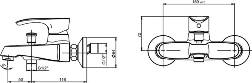 Душевой комплект Смеситель Paini Palermo PACR111KM + Стойка RS 50CR191B0RS1P3