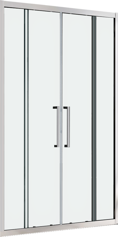 Душевая дверь в нишу Abber Schwarzer Diamant AG33140H 140 см, профиль хром, стекло прозрачное