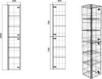 Шкаф пенал для ванной Sanvit Авеню белый