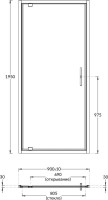 Душевой уголок KERAMA MARAZZI Vetro 90х80 см, профиль хром