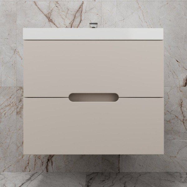 Тумба с раковиной Style Line Матис 70 подвесная, крем