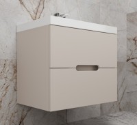 Тумба с раковиной Style Line Матис 70 подвесная, крем