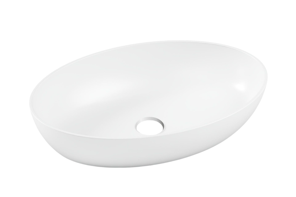 Накладная раковина Belux Турин 61 глянцевая белая, овальная