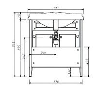 Тумба под раковину без столешницы Caprigo Napoli 80 напольная, орех гварнери