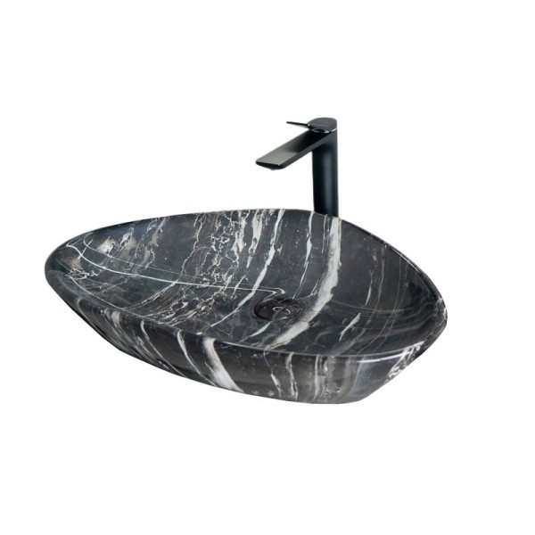 Накладная раковина GID Esfera Mnc206 59 под глянцевый камень, фаянс