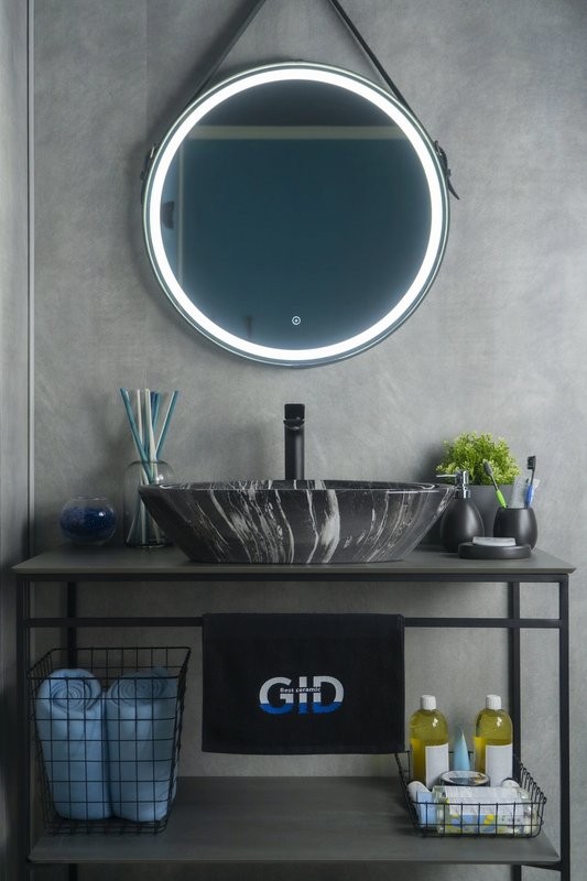 Накладная раковина GID Esfera Mnc206 59 под глянцевый камень, фаянс