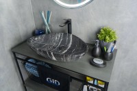 Накладная раковина GID Esfera Mnc206 59 под глянцевый камень, фаянс