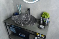 Накладная раковина GID Esfera Mnc206 59 под глянцевый камень, фаянс