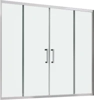 Шторка на ванну Abber Schwarzer Diamant AG57170 170x140, профиль хром, стекло прозрачное
