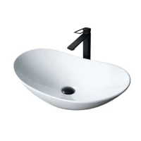 Накладная раковина GID Lago N9811 61 глянцевая белая, овальная, фаянс