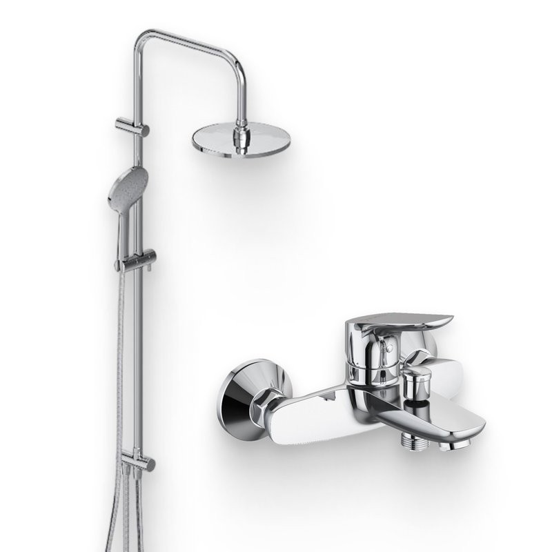 Душевой комплект Смеситель Damixa Jupiter 771000001 + Стойка 977000000