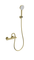 Термостатический смеситель Wonzon & Woghand WW-B1005-A-BG для душа, брашированное золото