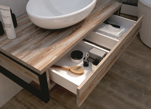 Тумба с раковиной 1MarKa Grunge Loft 100 дуб намибия