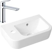 Комплект Раковина маленькая Lavinia Boho One 33310001L + Смеситель Wellsee ICON! for life 182301000 хром